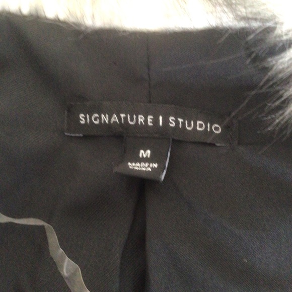 SIGNATURE STUDIO FAUX FUR SLEEVELESS VEST NWT SIZE MEDIUM - Picture 9 of 9